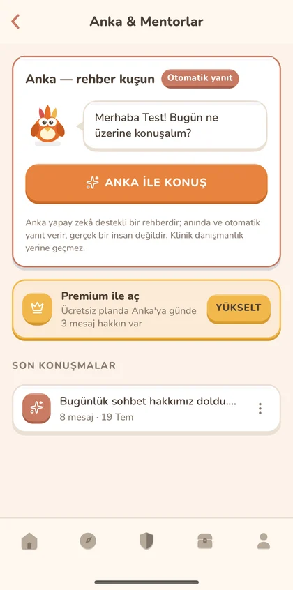 AN APP — Koçluk ekranı