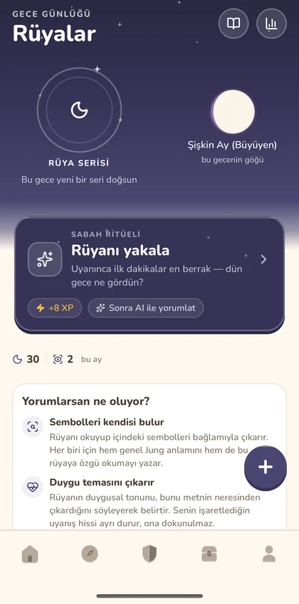 AN APP — Rüyalar ekranı